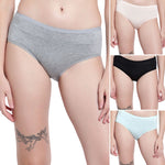 Velvi Figure Mid Waist Bikini Panty Multicolor - Pack of 4