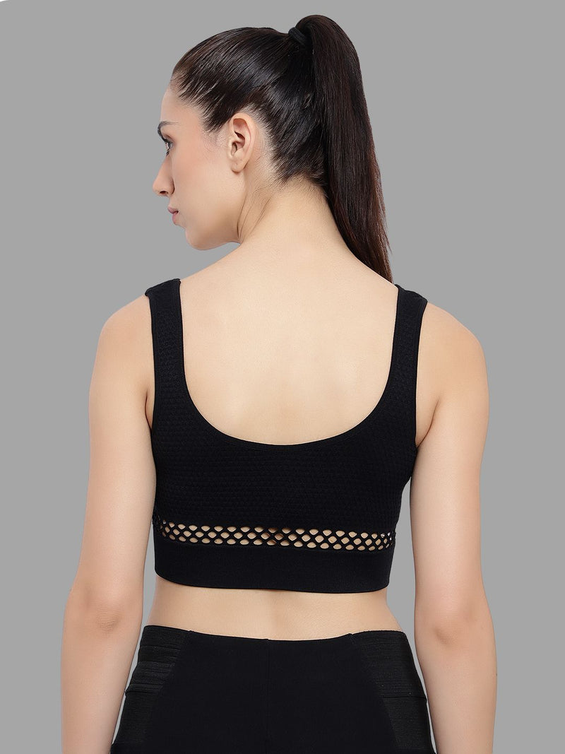 Velvi Figure Black Sports Bra