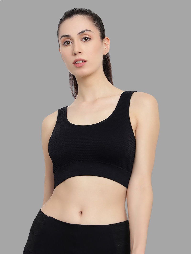 Velvi Figure Black Sports Bra