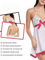 Velvi Figure Combo Sexy Red Babydoll Lingerie & Pack Of 3 Cotton Panty