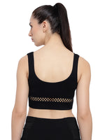 Velvi Figure Combo  Net sexy Black Babydoll Lingerie & Black Sports Bra