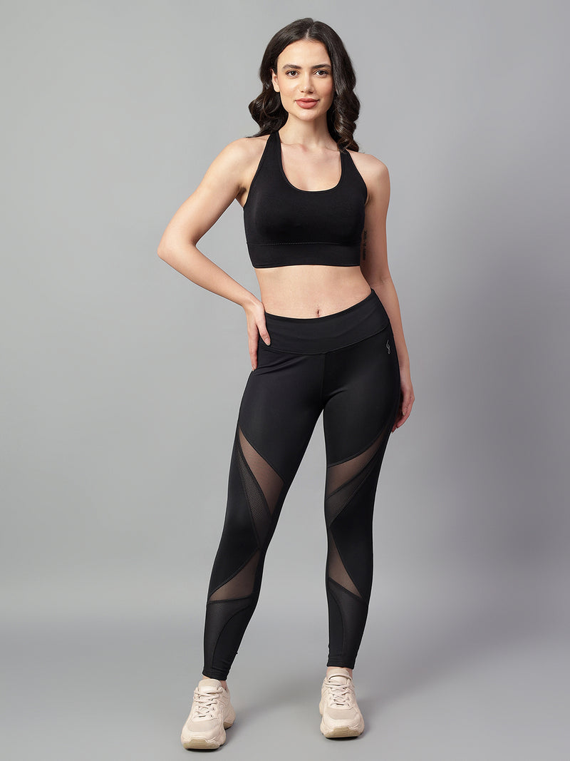 Velvi Figure Stylish Sports Bra - Black