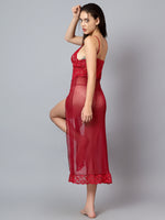 Velvi Figure Sexy Long Red Babydoll Nighty