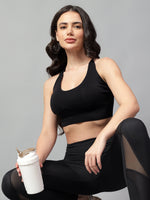 Velvi Figure Stylish Sports Bra - Black