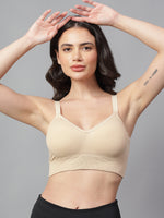 Velvi Figure Stylish Sports Bra - Beige