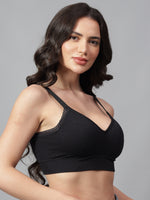 Velvi Figure Stylish Sports Bra - Black