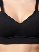 Velvi Figure Stylish Sports Bra - Black