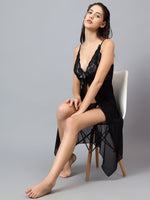 Velvi Figure Net Sexy Black Babydoll Lingerie