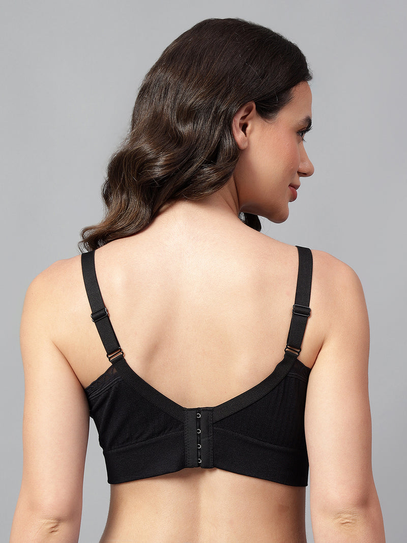 Velvi Figure Stylish Sports Bra - Black