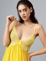 Velvi Figure Sexy Yellow Babydoll Nighty