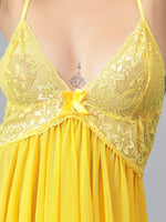 Velvi Figure Sexy Yellow Babydoll Nighty