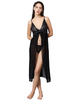 Velvi Figure Net Sexy Black Babydoll Lingerie