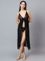 Velvi Figure Net Sexy Black Babydoll Lingerie