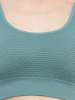 Velvi Figure Green Sports Bra