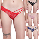 Velvi Figure Low Waist Bikini Cage Panty Multicolor - Pack of 4