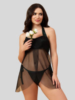 Velvi Figure Sexy Bridal Babydoll Nighty- Black