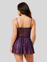 Velvi Figure Sexy Honeymoon Babydoll Nighty- Purple