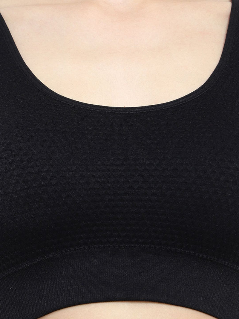 Velvi Figure Black Sports Bra