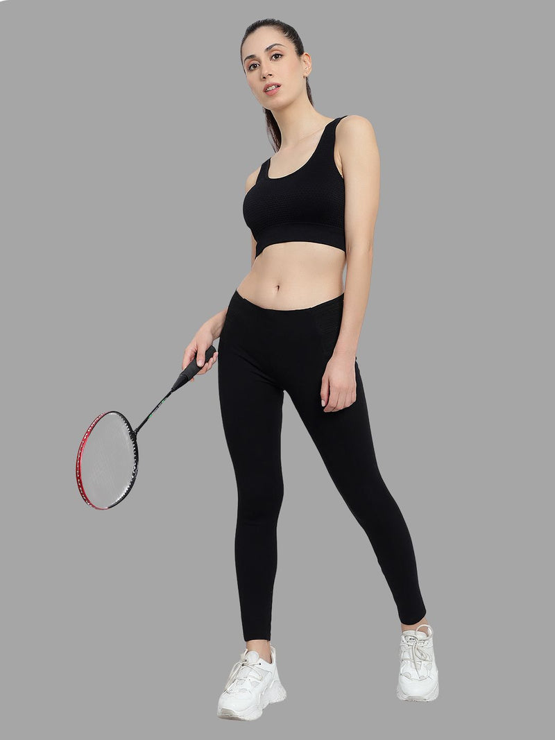 Velvi Figure Black Sports Bra