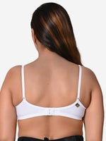 Velvi Figure Women's Cotton Lightly Padded Bra - White