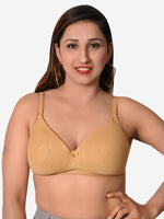 Velvi Figure Women's Cotton Lightly Padded Bra - Black