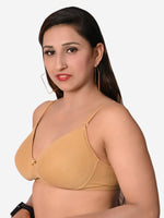 Velvi Figure Women's Cotton Lightly Padded Bra - Black