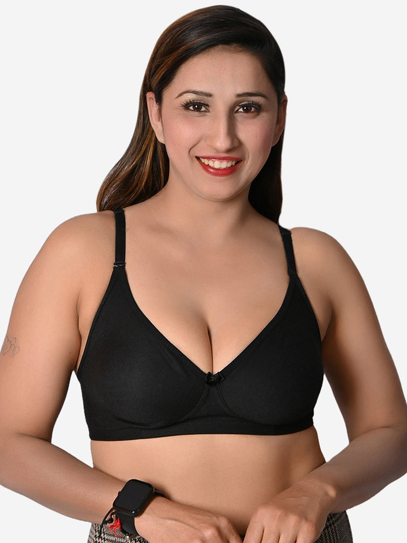 Velvi Figure Women's Cotton Lightly Padded Bra - Beige