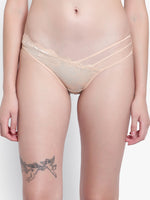 Velvi Figure Low Waist Bikini Cage Panty (Beige)