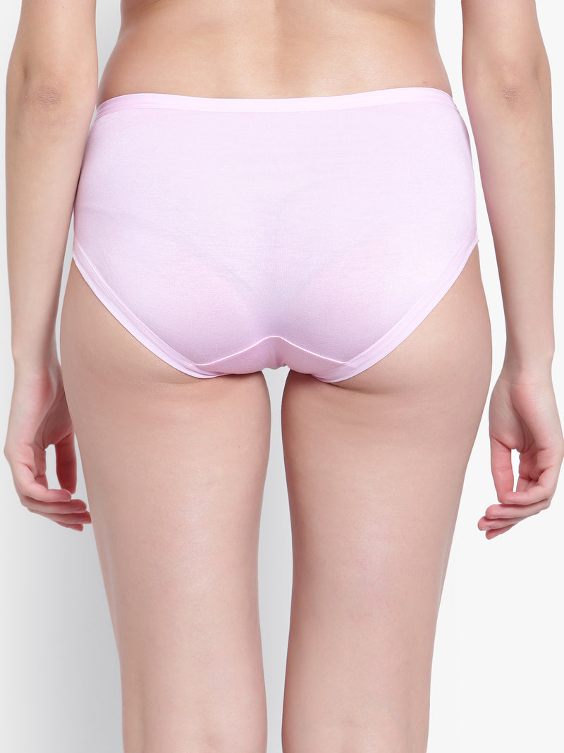 Velvi Figure Mid Waist Bikini Panty (Light Pink)