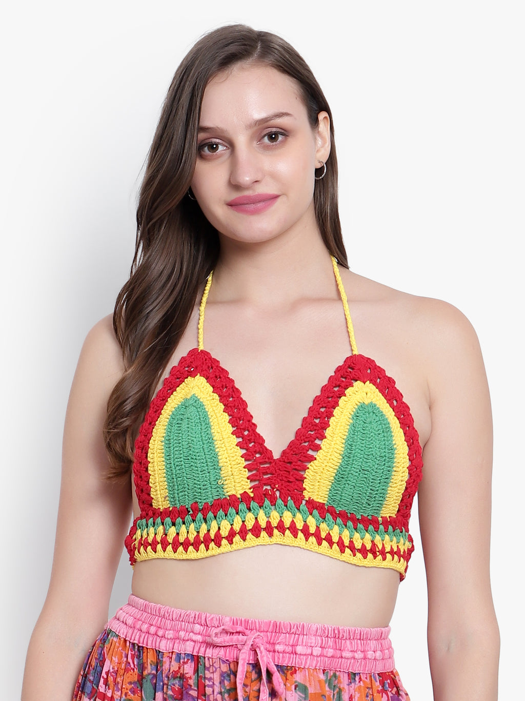 Velvi Figure Multi-color Crochet Bra
