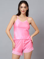 Velvi Figure Pink Sleepwear & Pink Babydoll Nighty Pack of 2