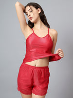 Velvi Figure Red Sleepwear & Red Babydoll Nighty Pack of 2