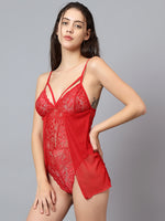 Velvi Figure Sexy Red Babydoll Nighty & Garter Belt Pack of 2