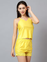 Velvi Figure Yellow Sleepwear & Yellow Babydoll Nighty Pack of 2