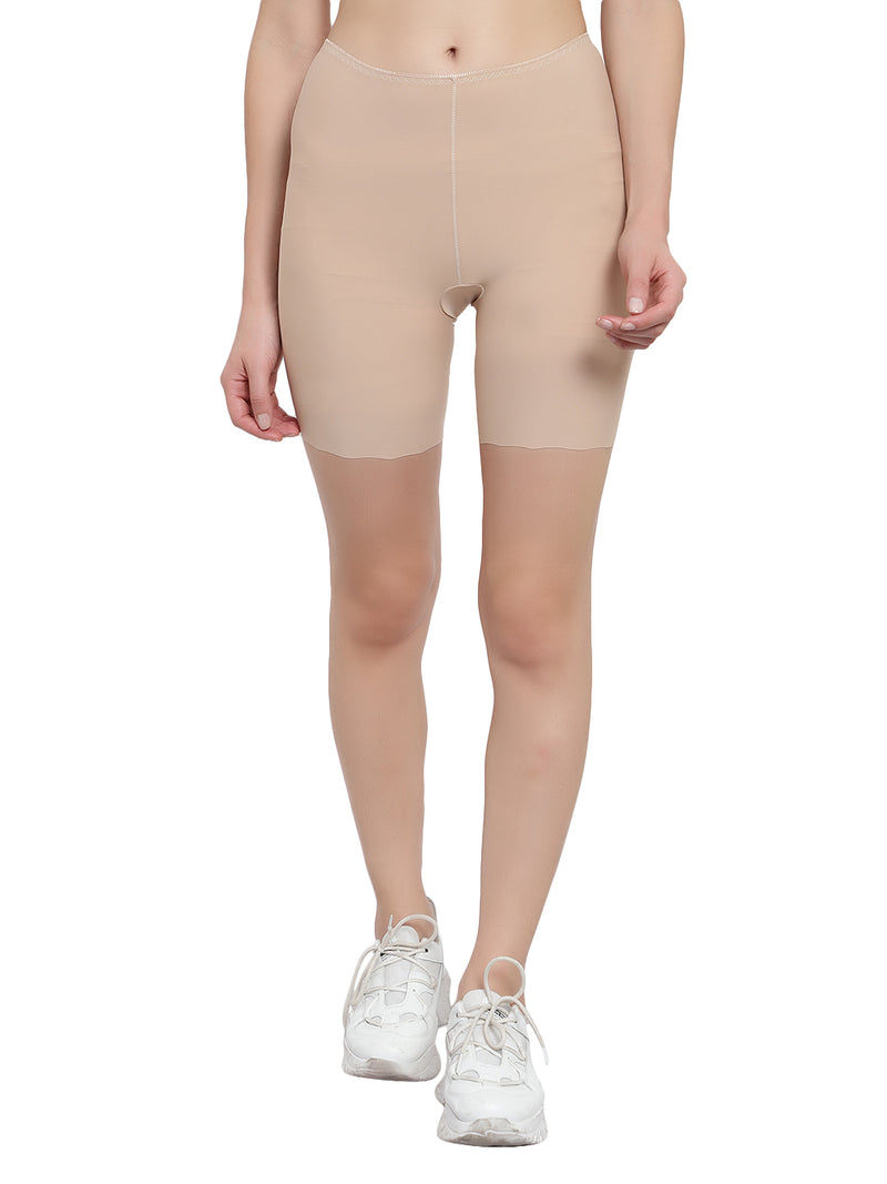 Velvi Figure Mid-Rise Beige Boyshorts