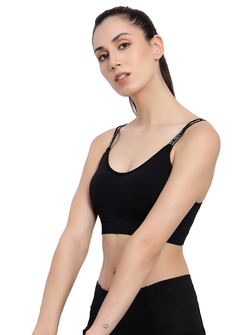 Velvi Figure Black Sports Bra