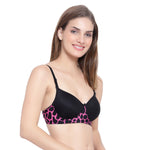 Velvi Figure Purple Leopard Printed Padded Bra